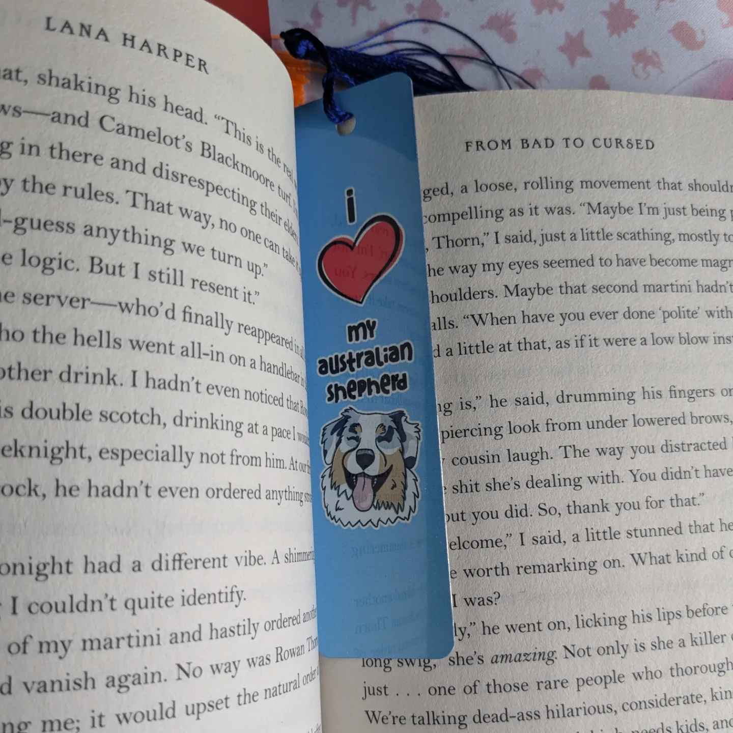 I ❤️ my Australian Shepherd (Blue) Bookmark