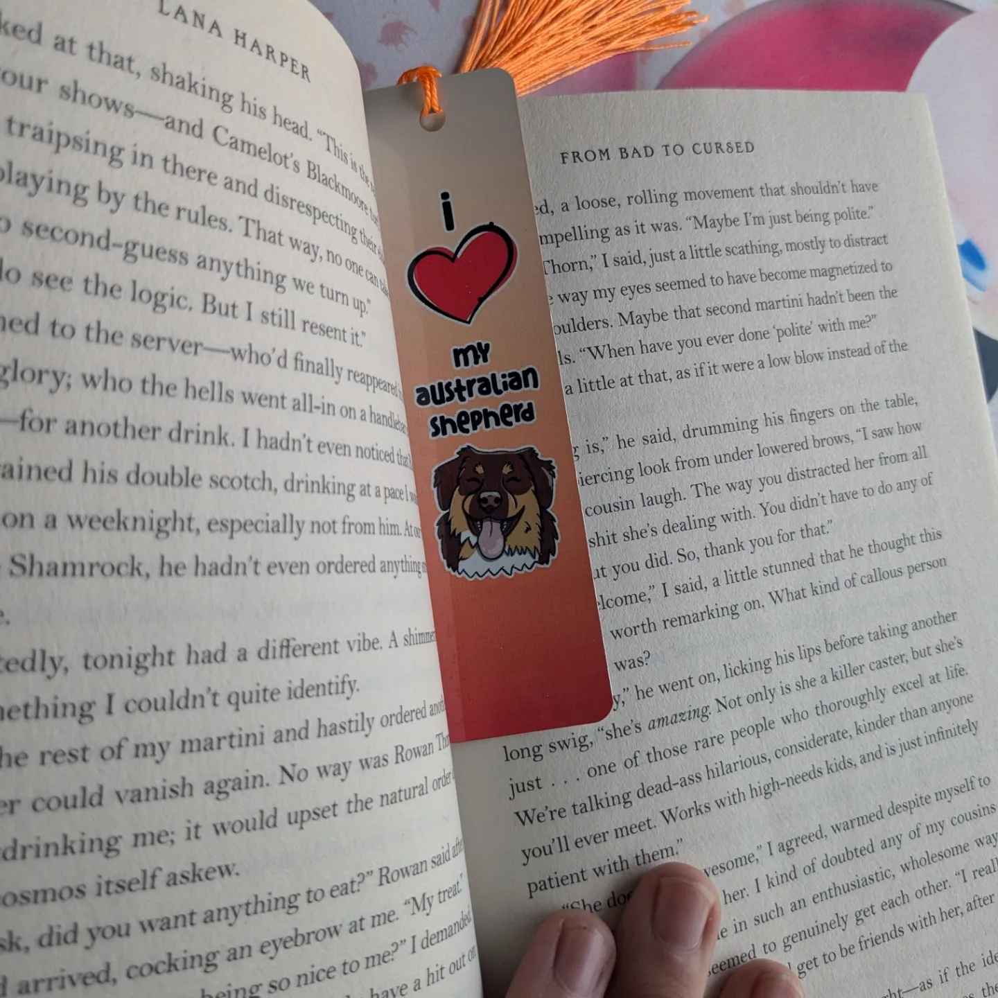 I ❤️ my Australian Shepherd (Blue) Bookmark