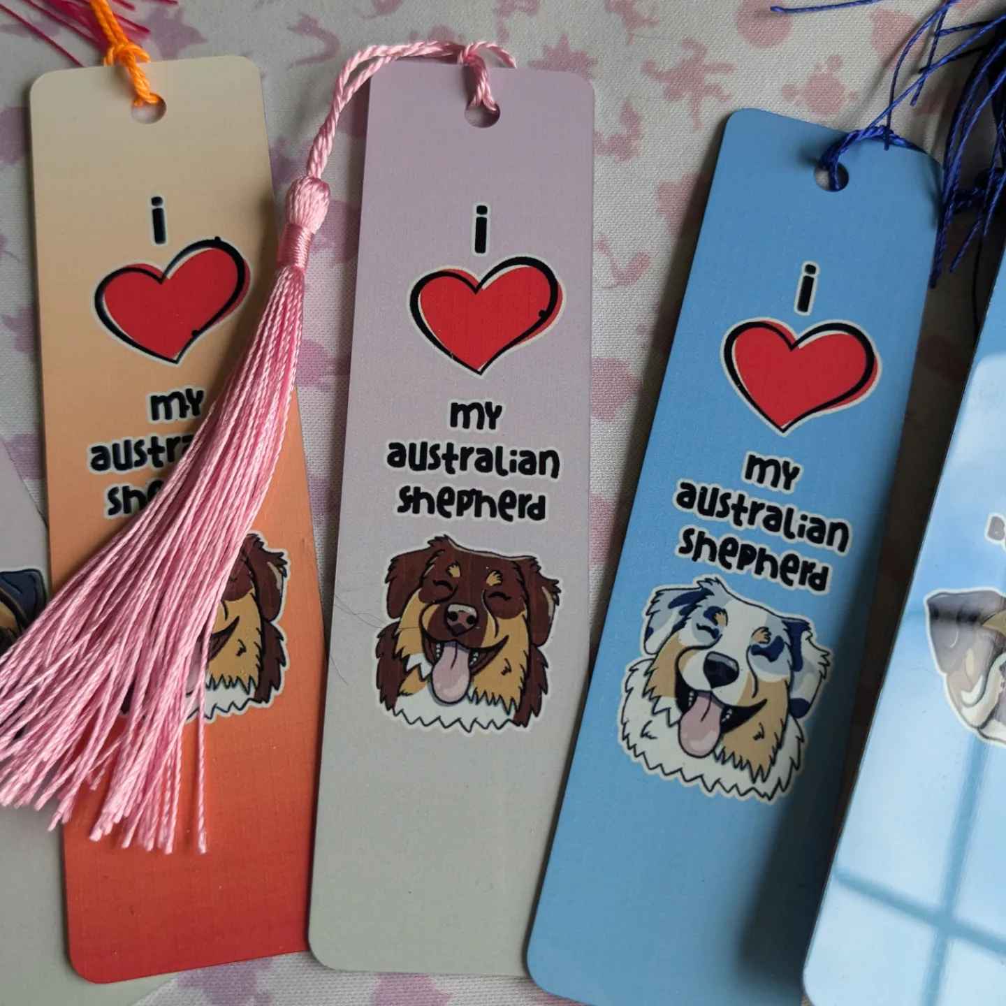 I ❤️ my Australian Shepherd (Blue) Bookmark