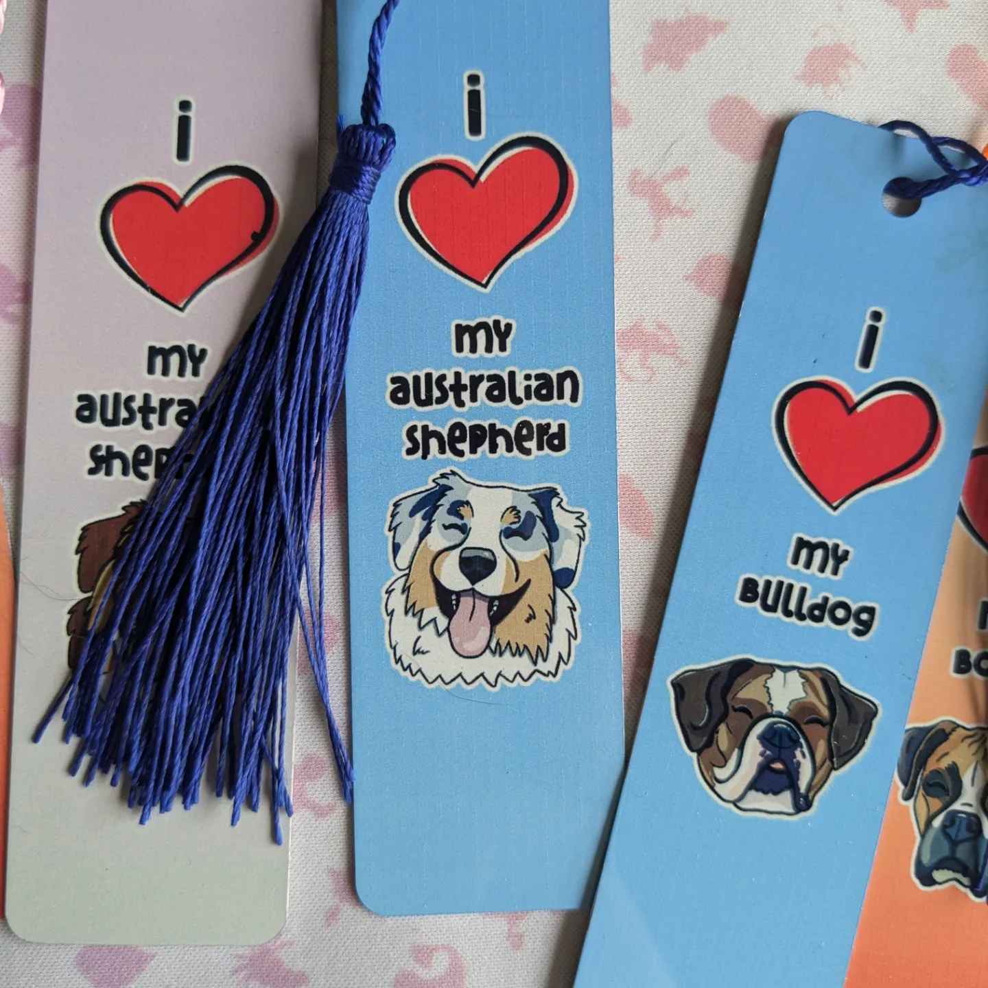 I ❤️ my Australian Shepherd (Blue) Bookmark