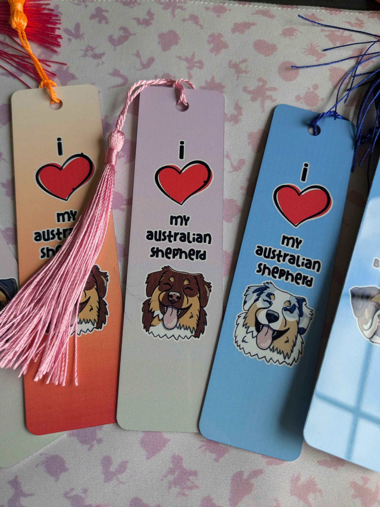 I ❤️ my Australian Shepherd (Blue) Bookmark