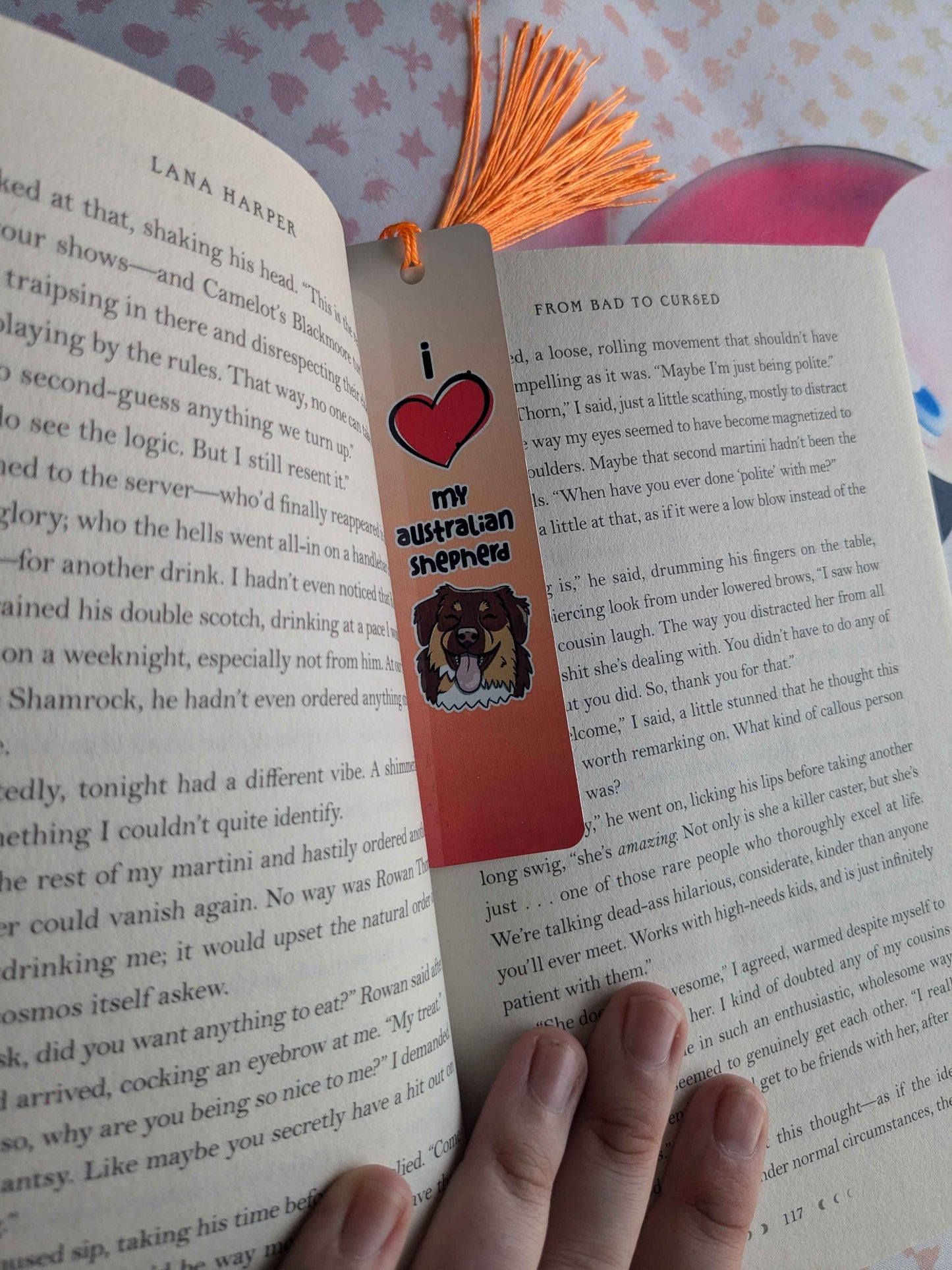 I ❤️ my Australian Shepherd (Blue) Bookmark