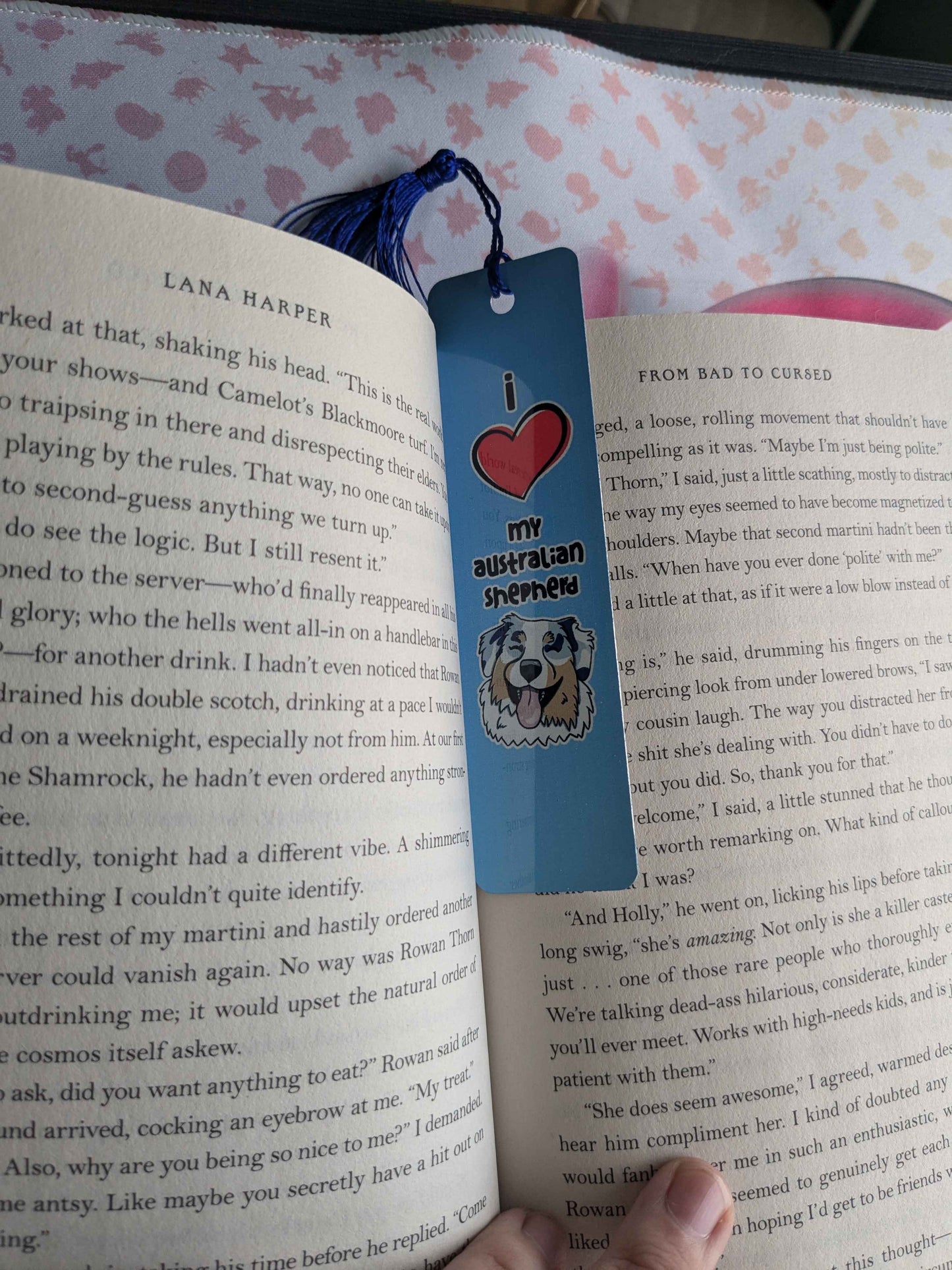 I ❤️ my Australian Shepherd (Blue) Bookmark