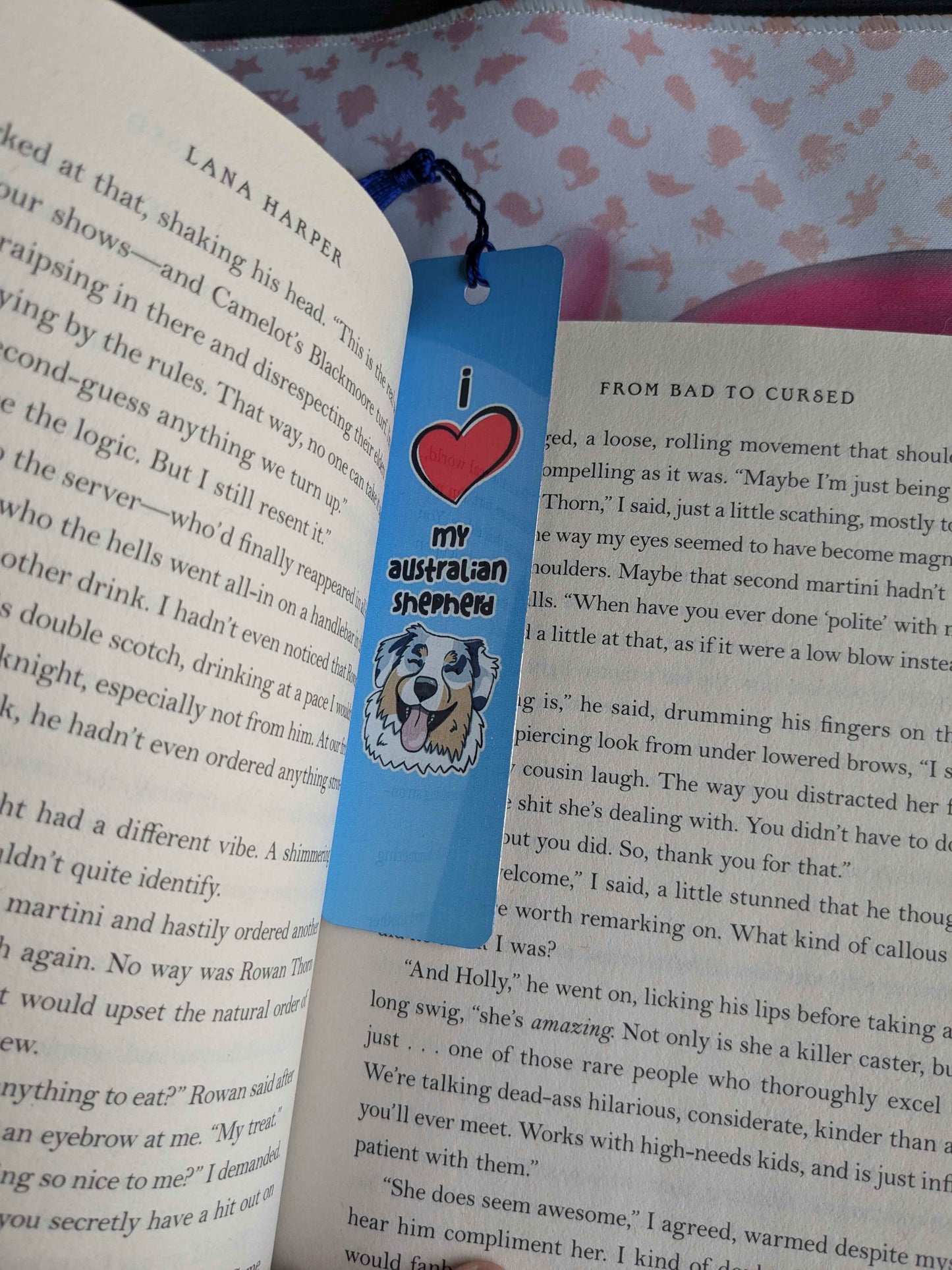 I ❤️ my Australian Shepherd (Blue) Bookmark