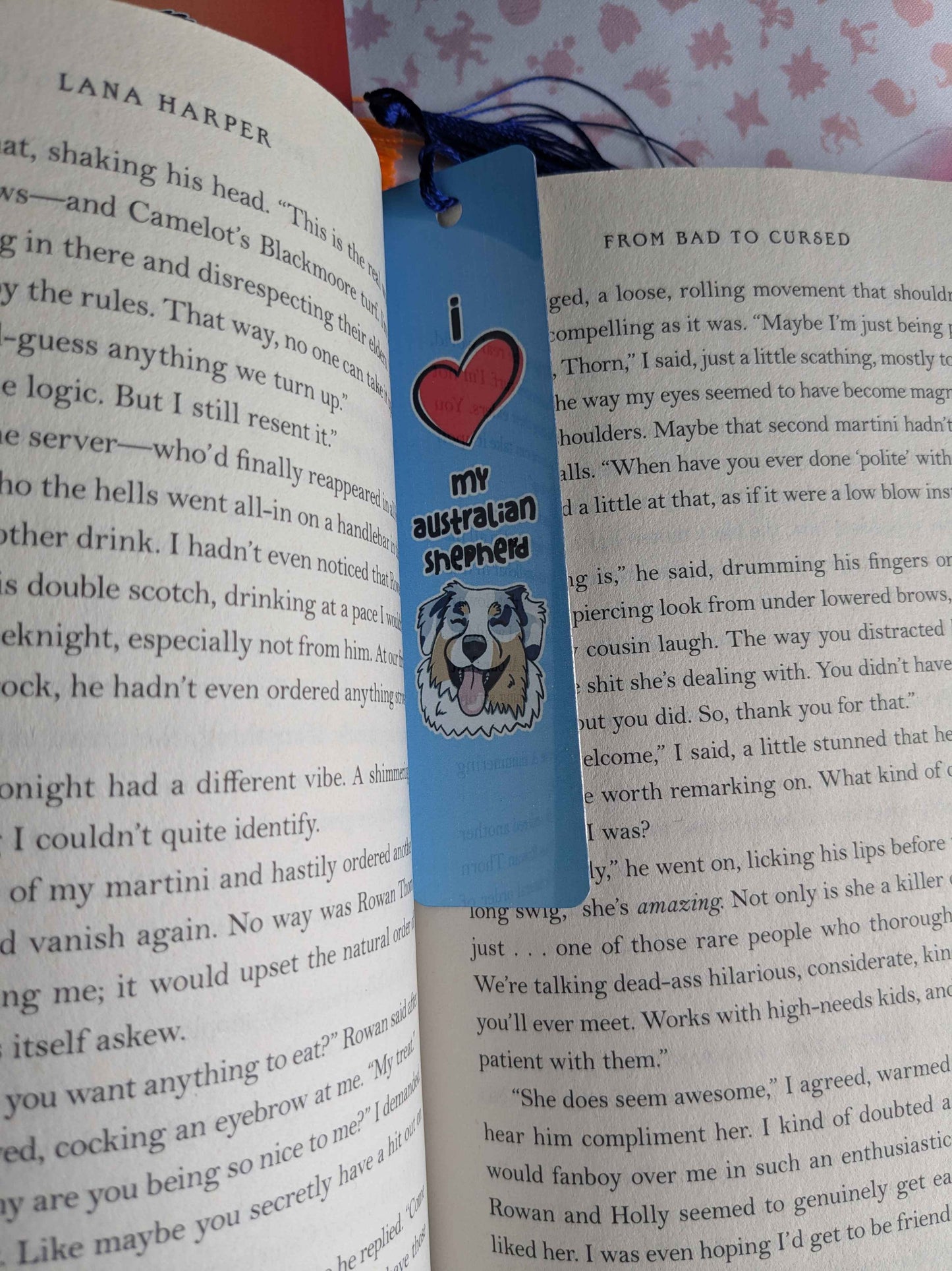 I ❤️ my Australian Shepherd (Blue) Bookmark